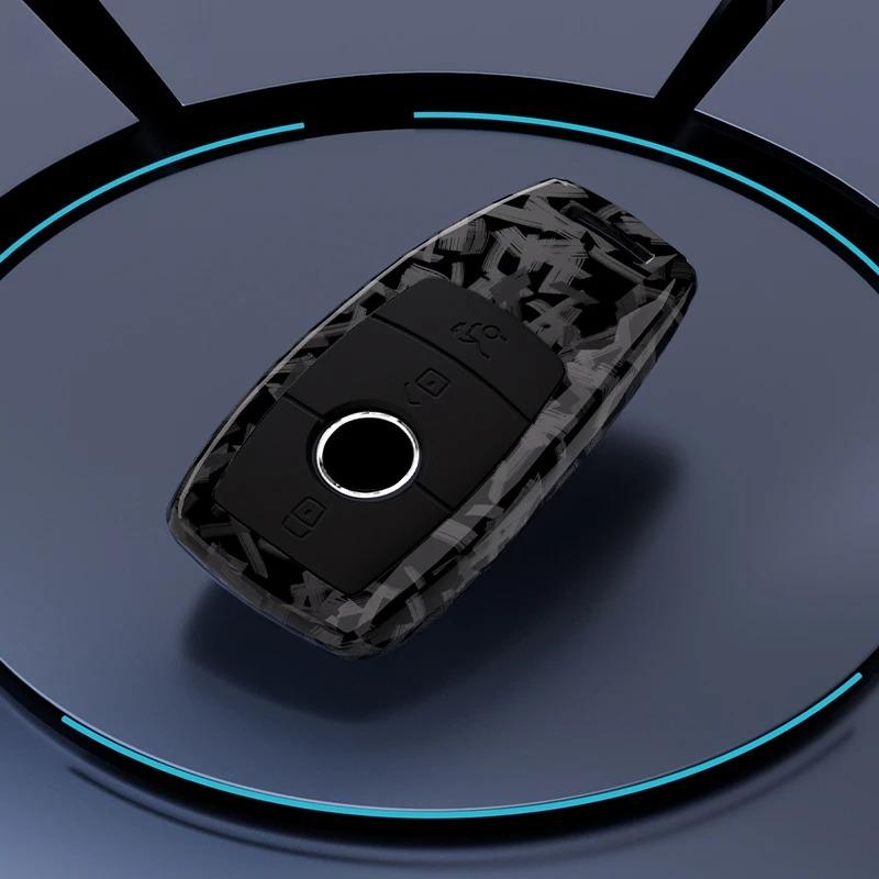 Abs Carbon Fiber Car Key Case Cover Shell For Mercedes Benz A C E S G Class Glc Cle Cla Glb Gls W177 W205 W213 W222 X167 Amg Fob