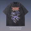 American Hip Hop Retro Oversize Old Short-Sleeved T-Shirt Men And Women Lazy Style High Street Heavy Half-Sleeved Tee