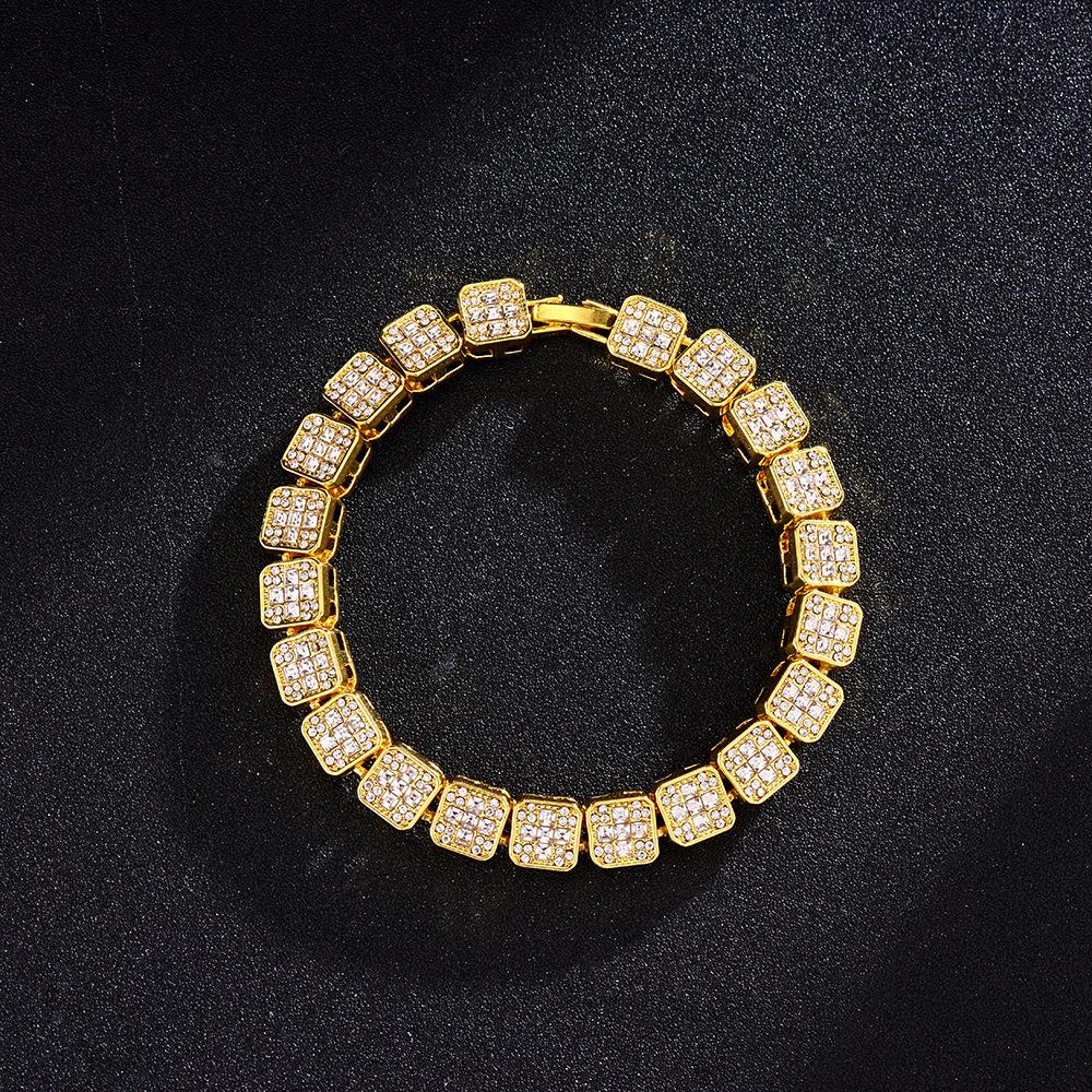 European-American 8mm Rock Candy Cuban Rhinestone Hip Hop Necklace - INS Style