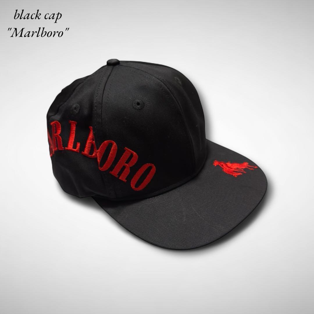 

[USED] Deadstock Marlboro Cap Hat Black Vintage One Size Fits All