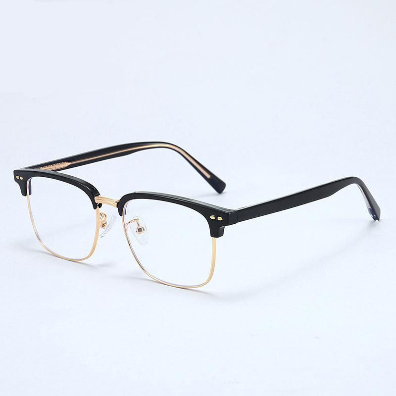 

2026 New High-end Fashionable and Classic Square Half frame Eyeglasses Casual Business Optical Prescription Decorative Glasses