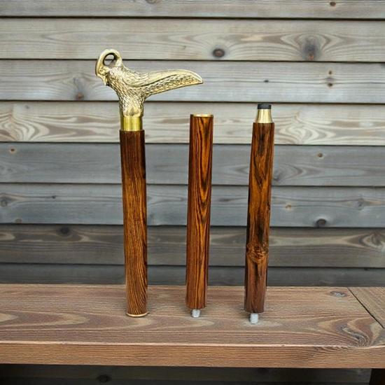 Handmade Wooden Walking Stick Cane With Brass Swan Handle 93.98 Cm Fathers Mothers Grandfather Grandmother Wedding Anniversary Gift