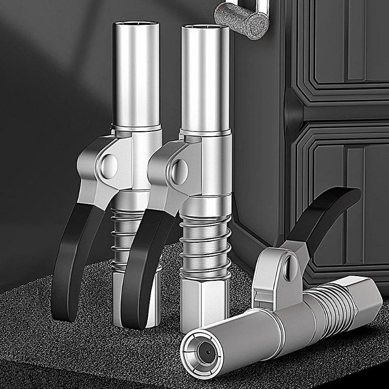 Heavy Duty Grease Coupler: Quick Release, High Pressure. Leak-proof, Lock Pliers Design, New Lubrication Tip. Ideal for Grease Guns. Perfect for Mecha
