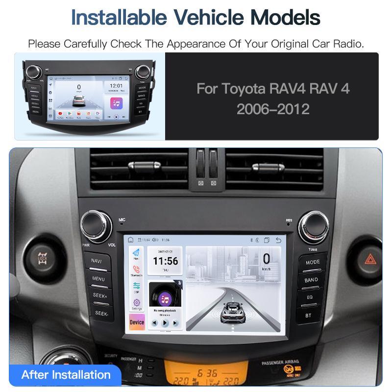 RAV4 Android HD Large Screen Navigation & Reversing Camera with Multimedia & Wireless Connectivity