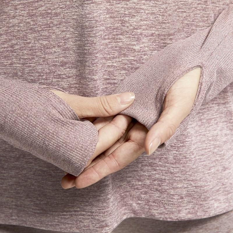 Nike Printed Solid Color Round Neck Pullover Long Sleeve Drop Shoulder T-Shirt Women T-Shirt Pink Brown 928742-298