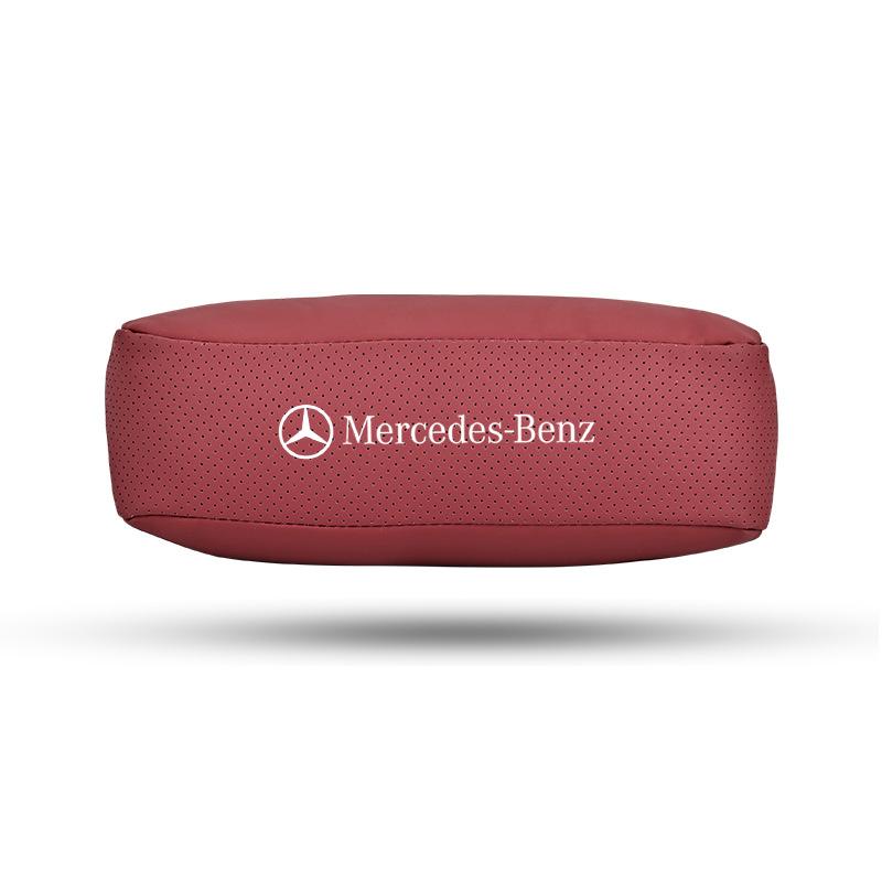 For Benz CrsC1Car Seat Headrest Auto Logo Neck Pillow For Mercedes Benz AMG W205 W204 W203 W111 W168 W213 W210 W222 CLK GLA Car Accessories