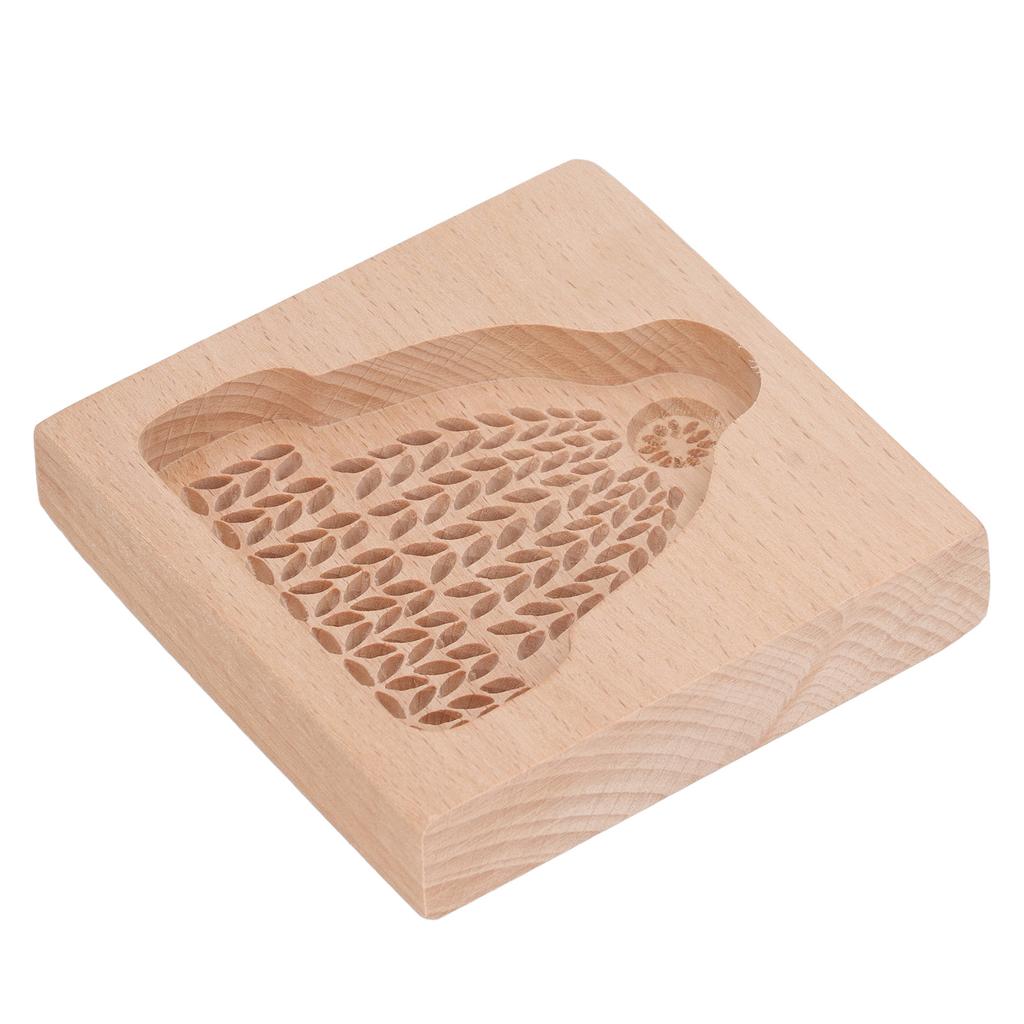 Formă din lemn sculptată pentru tăietor de prăjituri, pentru bucătărie, pentru turtă dulce, pentru presă pentru biscuiți, pentru ștampila pentru ștampila, pentru Crăciun