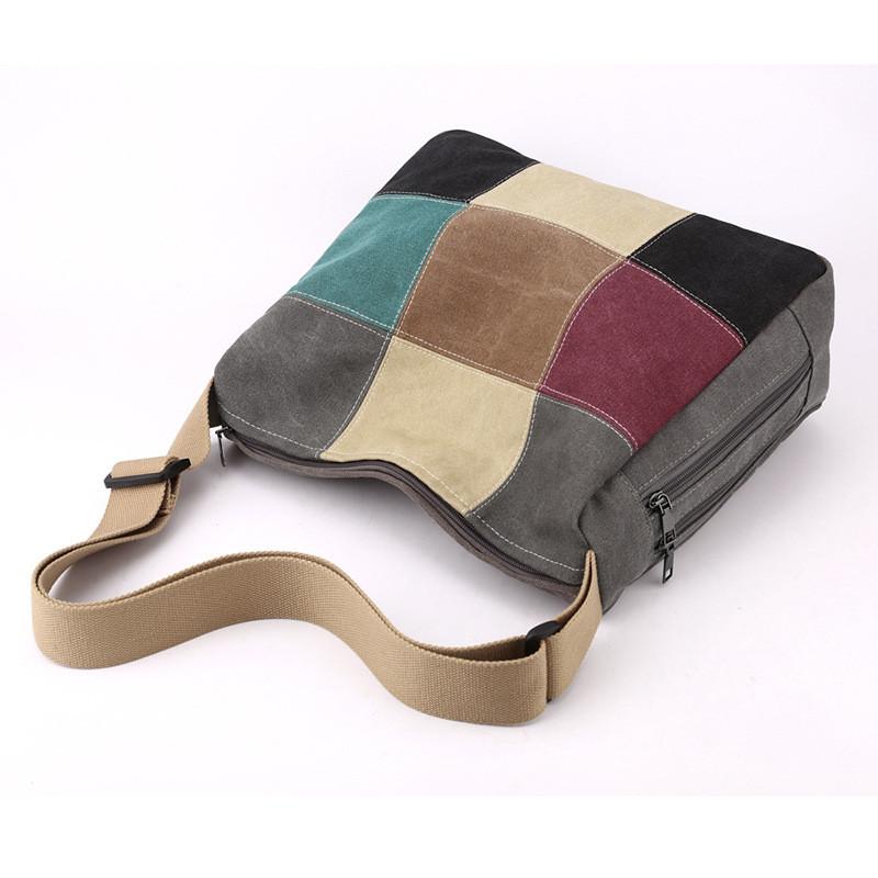 Borsa a Tote in Tela da Donna Casual Grande Capacità con Tasche con Zip per Uso Quotidiano