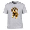 Unisexs Cotton Tshirt Cute Wirehaired Dachshund Print Casual Crew Neck Short Sleeve Tee For Dog Lovers
