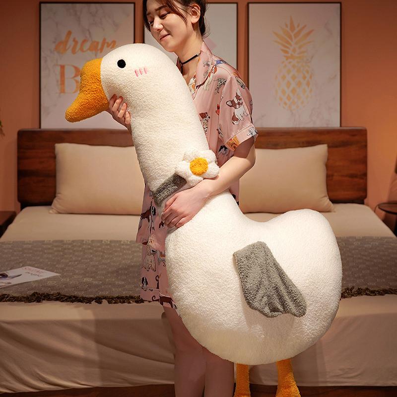 Large Duck Soft Plush Doll Pillow With Animal Design For Girls Home Decoration