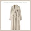 Men's Arctic Velvet Long-Sleeved Cotton Bathrobe - Spring & Autumn Style, Mid-Length, Plus Size, Youth Homewear