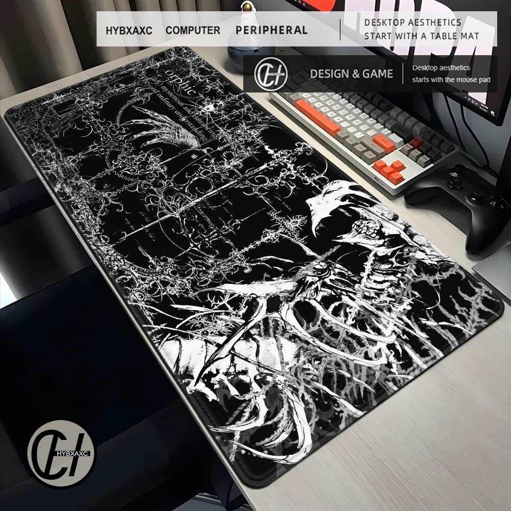 Black White Skull Desk Mat Large Rubber Mousepad Xl Gothic Horror Skeleton Mouse Pad Computer Pc Accessories Gaming Keyboard Mat