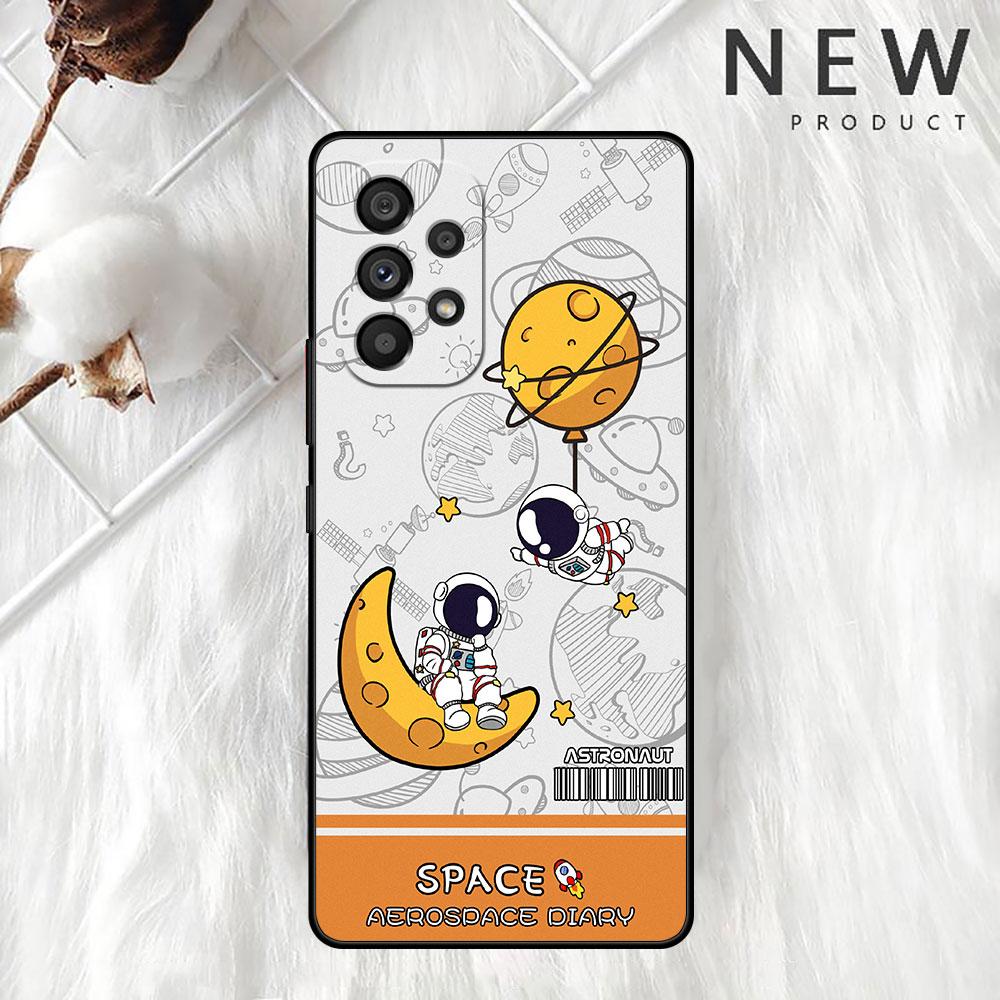 Modische coole Astronauten-Hülle für Samsung Galaxy A52 A12 A51 A32 A21s A71 A32 5G A12 A22 A53 A31 A13 A72 A02s A41 A03 Handyhülle