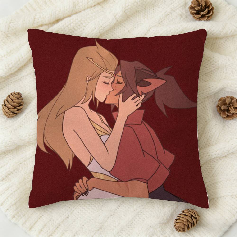 CCatradora Shera Vintage Anime Doublesided Printed Square Decorative Cushion Cover for Sofa Living Room Home Decor