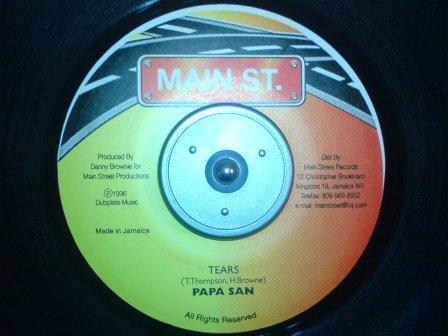 

7inch Record PAPA SAN - Tears NONE Main St. 1996 Jamaica Reggae, Ska & Dub Used