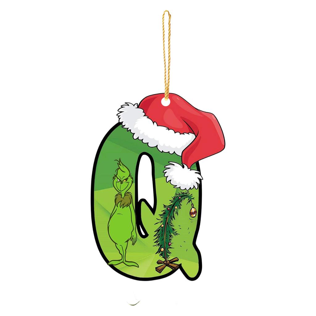 Santa 2D Flat Acrylic Christmas Tree Hanging Decoration Sports Car Decoration Flat Decoration Pendant