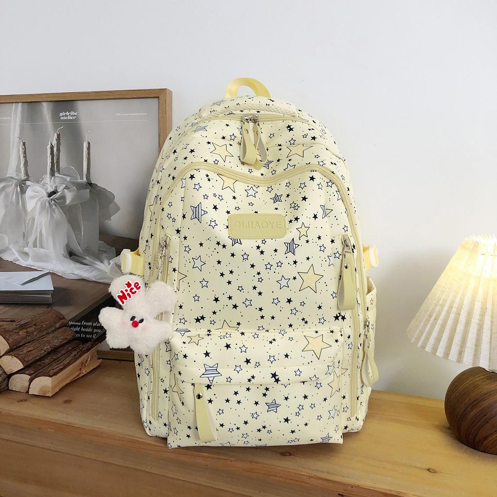 Schoolbag High Value Small Fresh Backpack Women's Large Capacity College Style Backpack Wear-resistant Versatile Junior High School Student Schoolbag