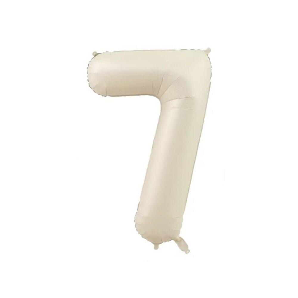 32-inch Coffee Caramel Chocolate Number Balloons - Birthday Party Foil Decorations