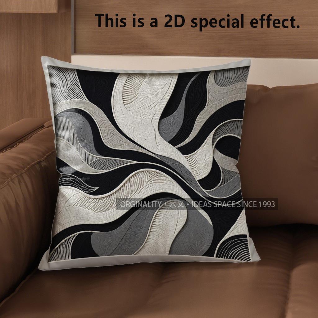 2D Modern Geometric Abstract Pattern Cushion Covers Pattern Cushion Cover Suitable For Sofa Bedroom Car Pillow Cover
