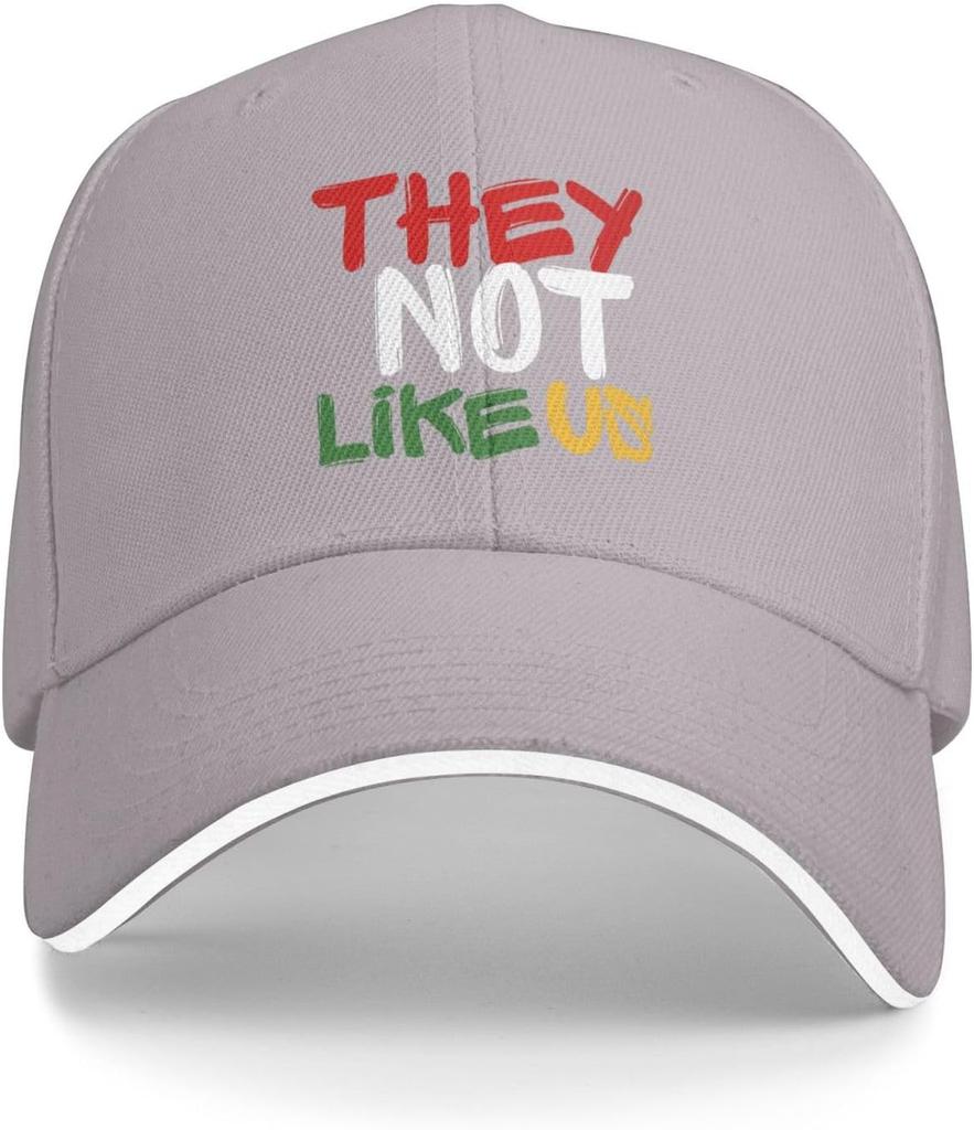 They Not Like Us Graphic Baseball Cap Polyester Adjustable Snapback Hat for Adult Outdoor