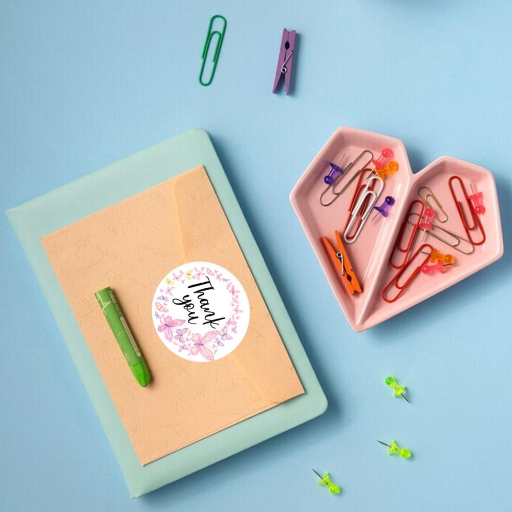 100-500 Stück Blumenmuster Dankeschön-Aufkleber Für Umschlagversiegelung Etiketten Geschenkverpackung Dekor Party Schreibwaren Aufkleber