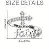 Trendy Cross Letter Adjustable Ring for Women – Minimalist Gold & Silver Open Design, Fashion European Jewelry