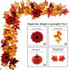 175CM Artificial Maple Leaf Flower Garland Home Garden Indoor Wall Hanging Faux Ivy Halloween Fall Harvest Festival Decoration