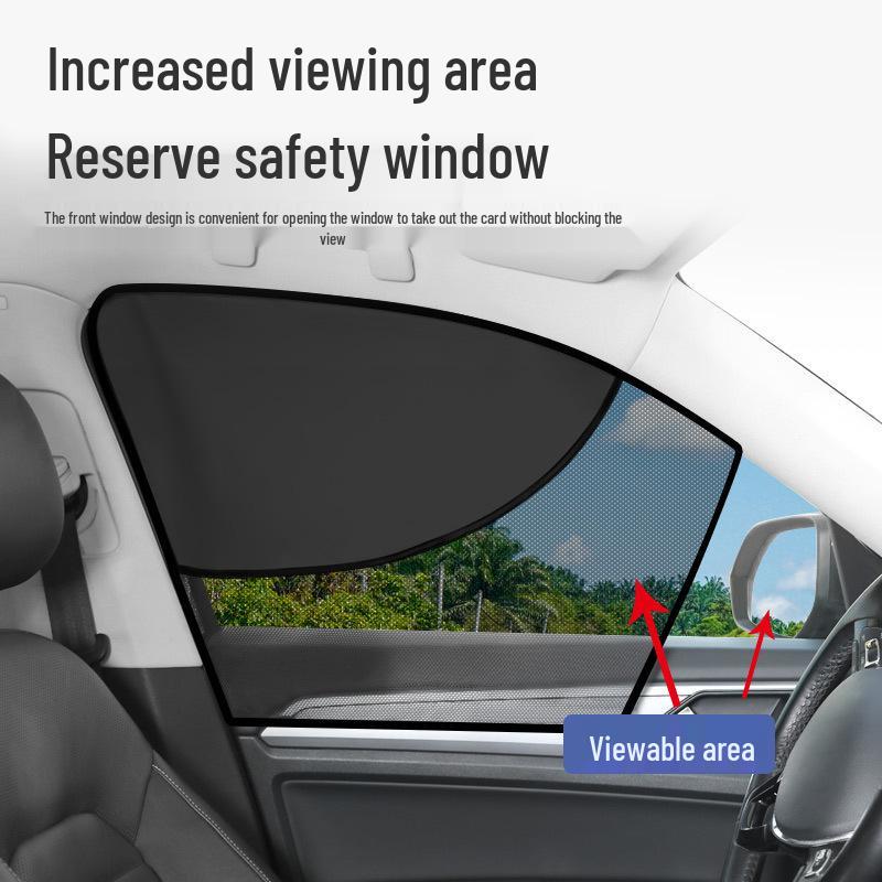 Car Rear Window Sunshade: UV Protection, Heat Insulation, Light Transmission, Privacy Shield, and Light Blocking for Children.