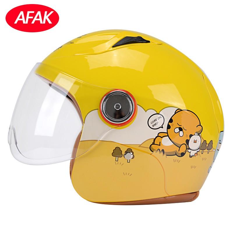 Certified Kids Motorcycle Helmet Electric Scooters ABS Half Safe Lightweight Cartoon Design