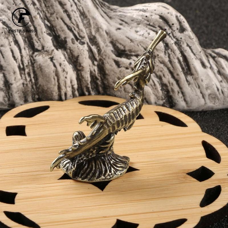 Solid Brass Seahorse Figurine Vintage Sea Animal Small Statue Desktop Ornaments Home Office Decorations Crafts Accessories Gifts