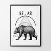 Poster Bear Geometry Dotwork