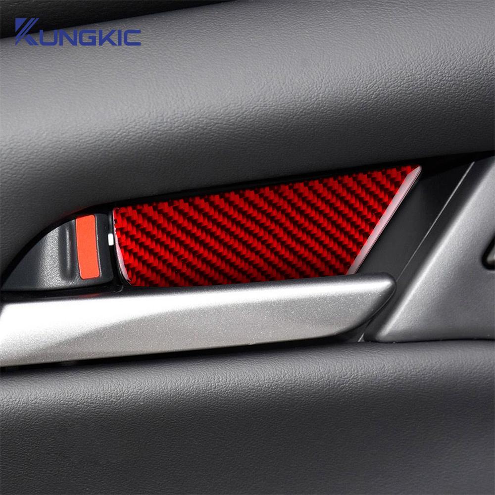 Echter Weicher Kohlefaseraufkleber Für Mazda 3 2019-2025/CX-30 2020-2025 LHD RHD Auto Innentürschale Panel Innenraum Zierleisten Zubehör