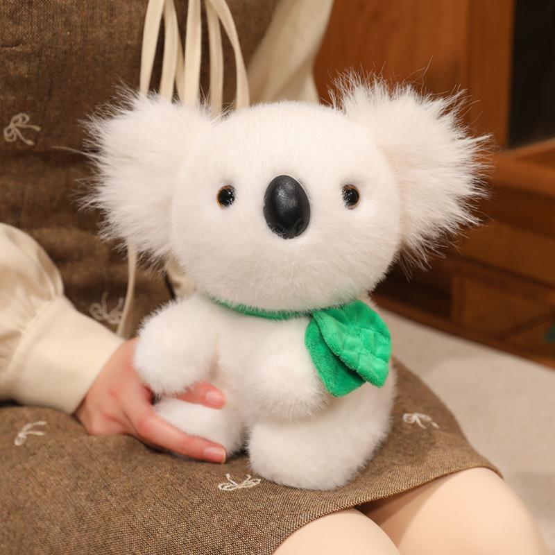1 Stück 18/25/30cm Kawaii Plüsch Koalabär Plüschtiere Niedlicher Koala mit Blättern Plüschtier Puppe Realistisches Koala Spielzeug für Baby Mädchen Geschenk