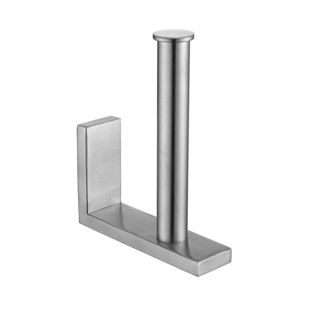 Black Design Easy To Install The Bathroom Kitchen Accessory Self Adhesive Stainless Steel Rustproof Toilet Paper Roll Holder