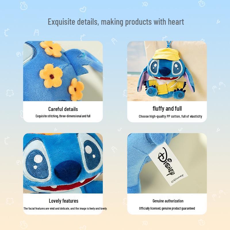 Disney Lilo & Stitch Plush Keychain - Cute Backpack Charm Gift