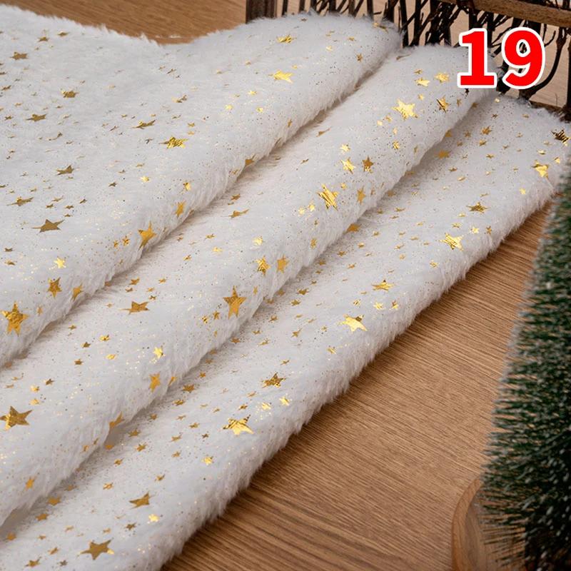 160X50Cm Pv Velvet Gilded Snowflake Velvet Fabric for Christmas Decoration Pillow Cover Women's Hoodie Handmade Diy Sewing Cloth