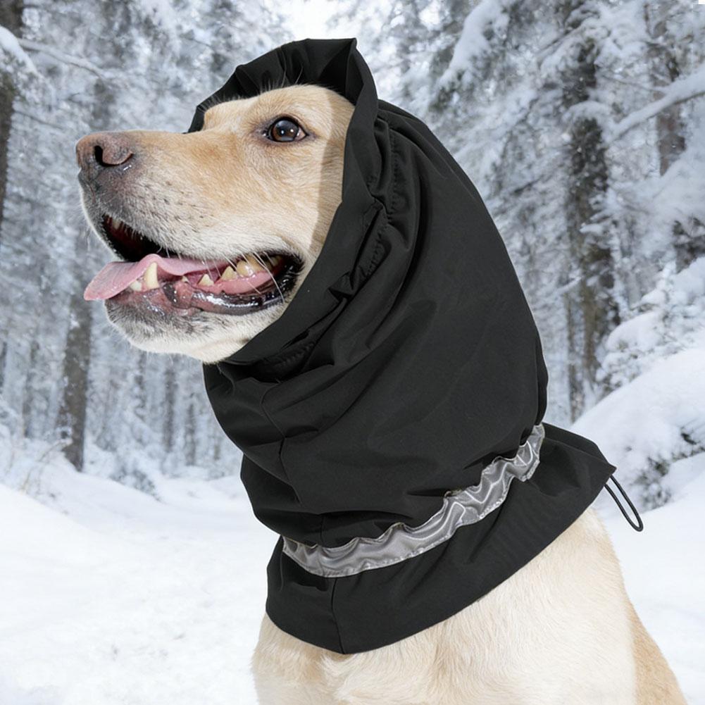 Windproof Snowproof Waterproof Dog Earmuff Warm Neck Protection Adjustable With Reflective Clauses Scarf Pet Supplies