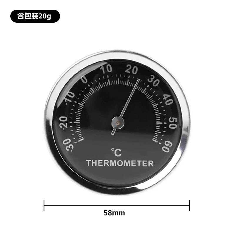 Mini Analog Hygrometer Thermometer Aluminum Alloy Case Plastic Base Lens