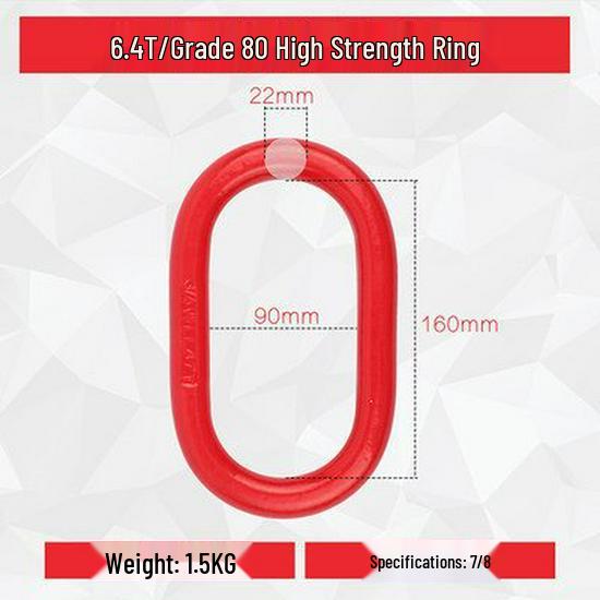 Heavy Duty Lifting Chain Connector with Eye Ring and Snap Hook