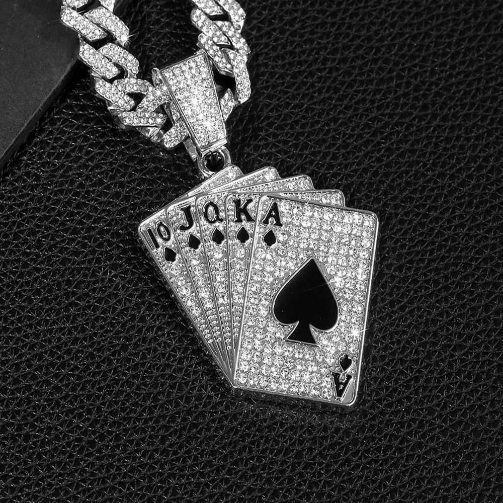 European-American Exaggerated Hip Hop Rhinestone Pendant Jewelry for Men & Women
