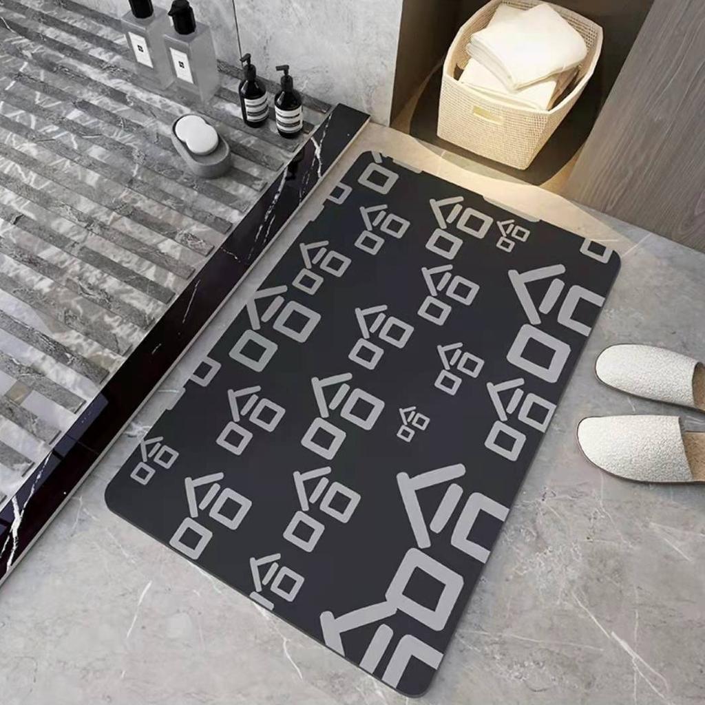 Simple and Creative Diatom Mud Soft Cushion Bathroom Washroom Door Moisture-wicking Easy To Dry Foot Mat Entry Door Slip-resistant Mat
