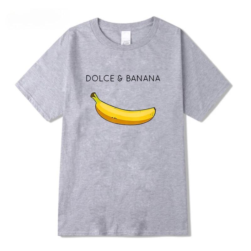 Zomer Mannen T-shirt Hoge Kwaliteit Katoen Grappige Banaan Opdruk Losse O-hals Mannen Korte Mouw T-shirt Tops