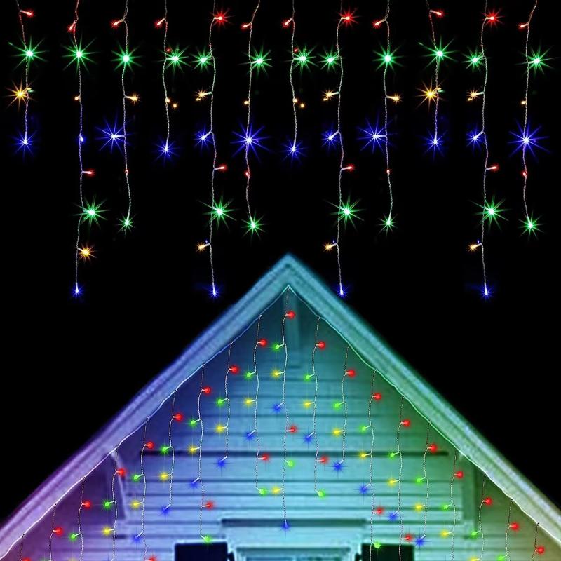 Icicle String Lights Led Fairy Lights Christmas Garland For New Year Party Wedding Garden Terrace Christmas Decoration Lamps