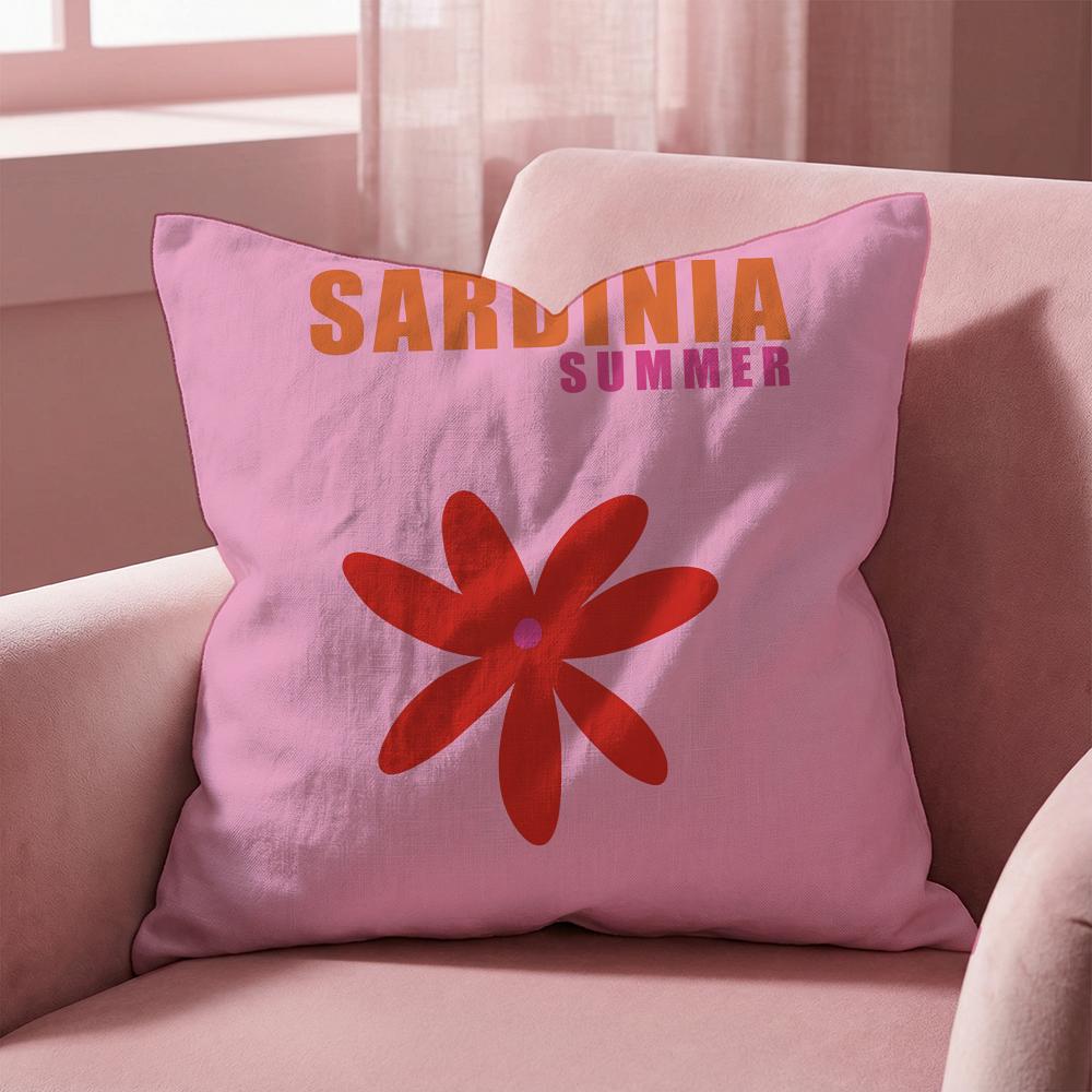 Hand Drawn Flowers Cushion Cover Multi-Scene Pillow Cover for Home & Car - Reversible, Soft & Durable for Daily Use