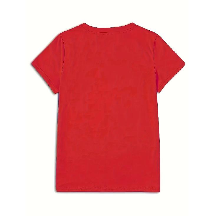 Back-to-School Season Fashionable and elegant style BACK TO SCHOOL Patterned Print Round Neck Short Sleeve T Women's shirts for spring