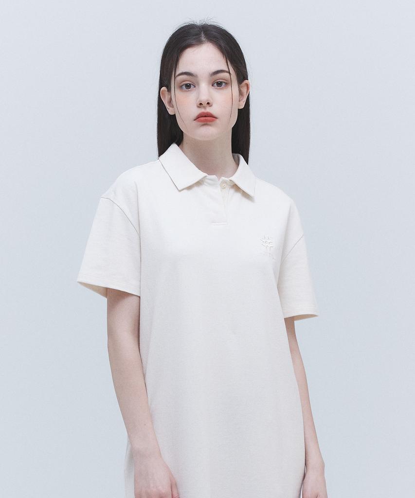 BEENTRILL NEWYORK Polo Oversized Long Dress (Ivory)
