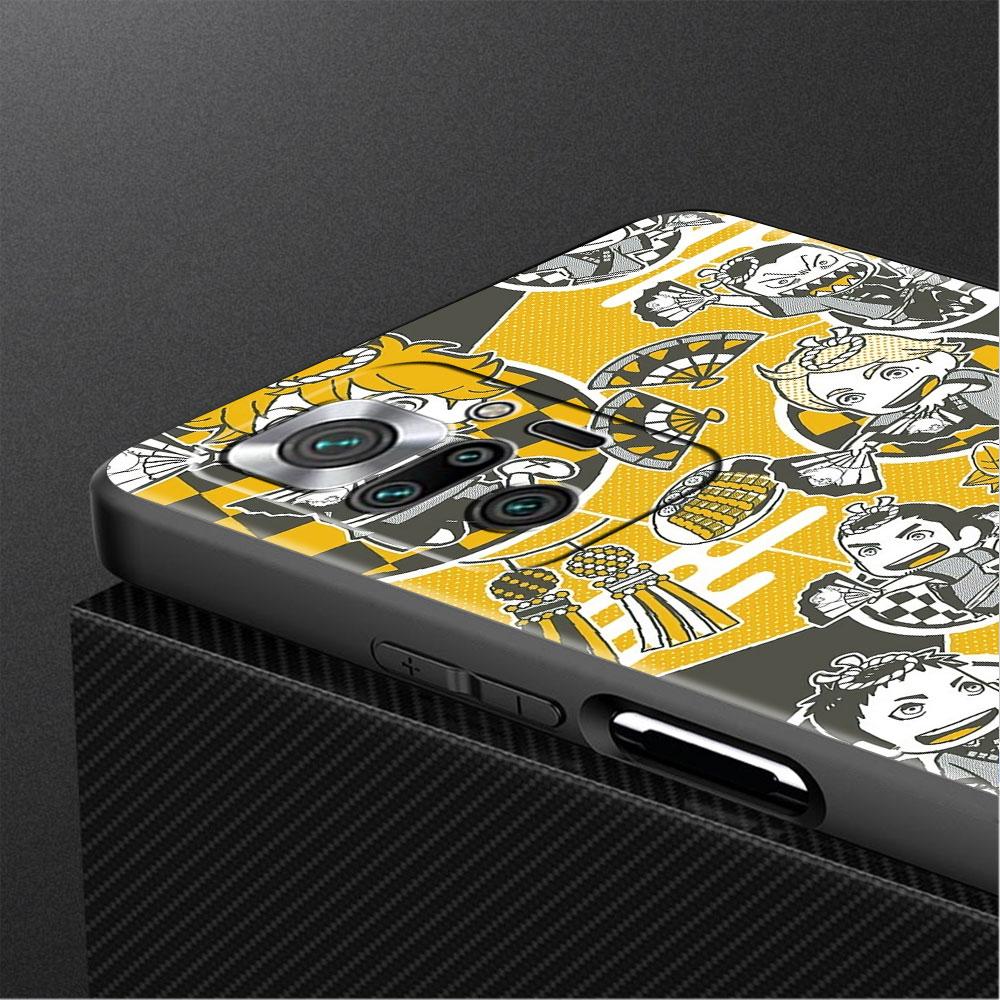 Funda For Xiaomi Redmi Note 10 9 11 Pro Soft Phone Case 10S 9S K40 8 9A 9C 9T 7 10C 8T Silicone Cover Haikyu!! Anime Shell Capa