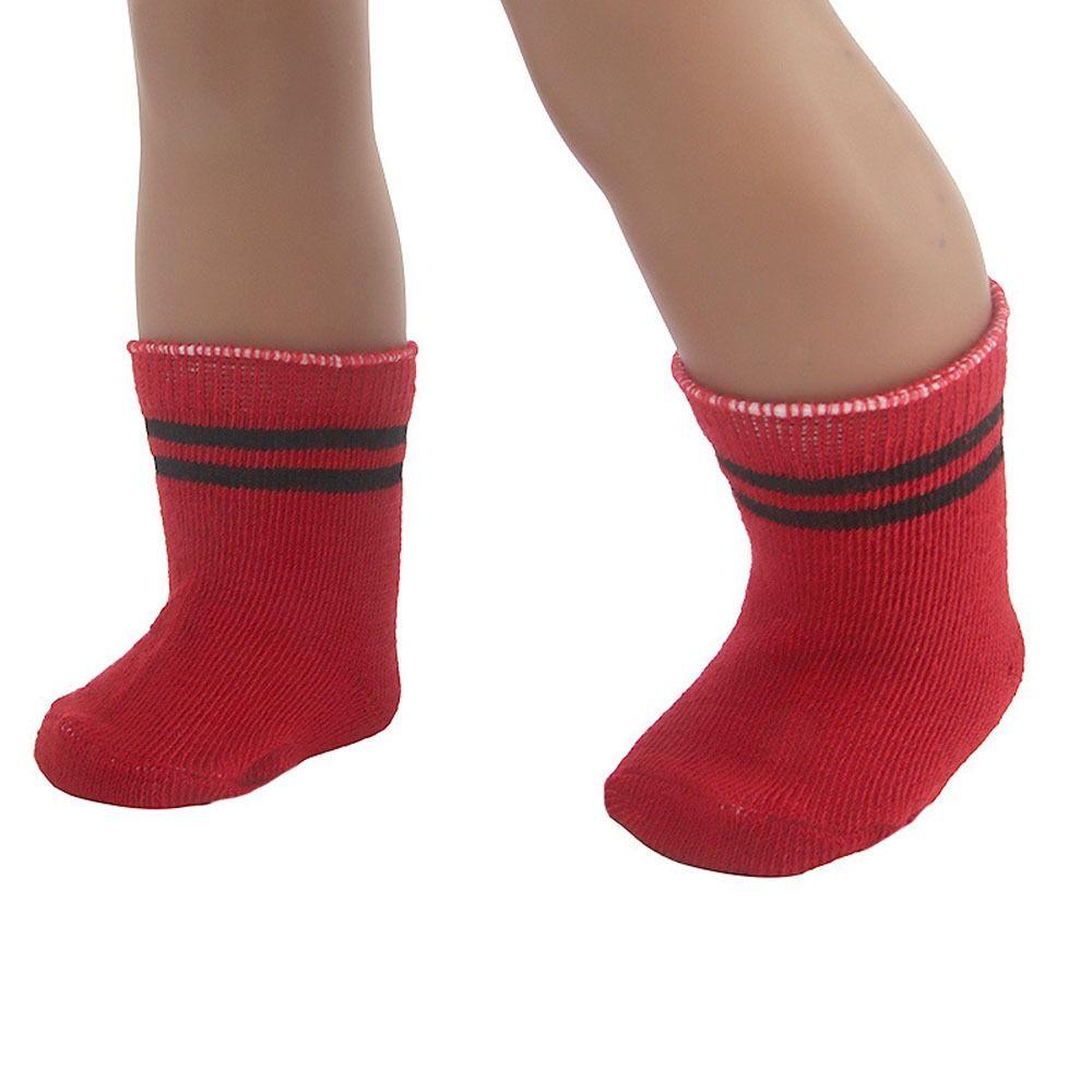 

Многоцветная кукла, спортивные чулки, миниатюрная одежда 18 дюймов/43 см, игрушки, носки для кукол красный