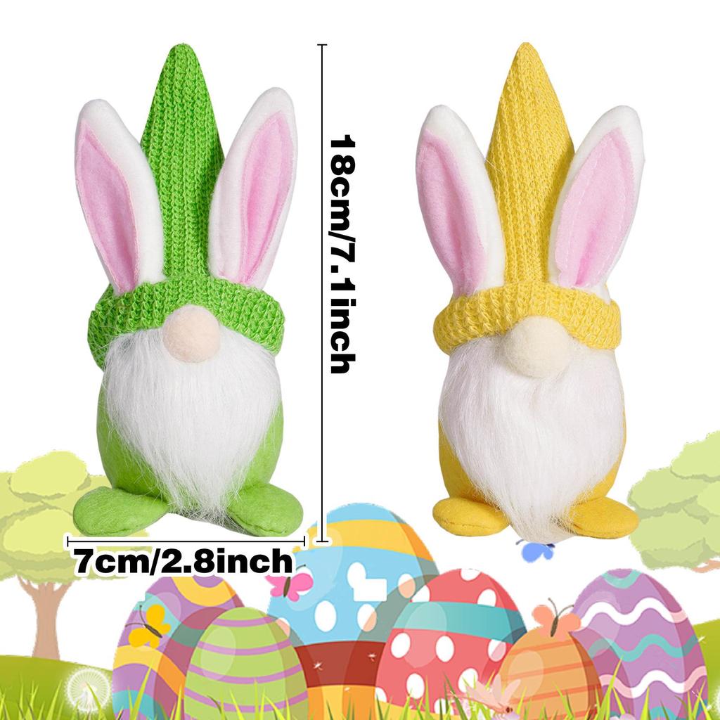 Easter Bunny Gnome Doll Ornament - Cute Rabbit Decoration for Party Atmosphere