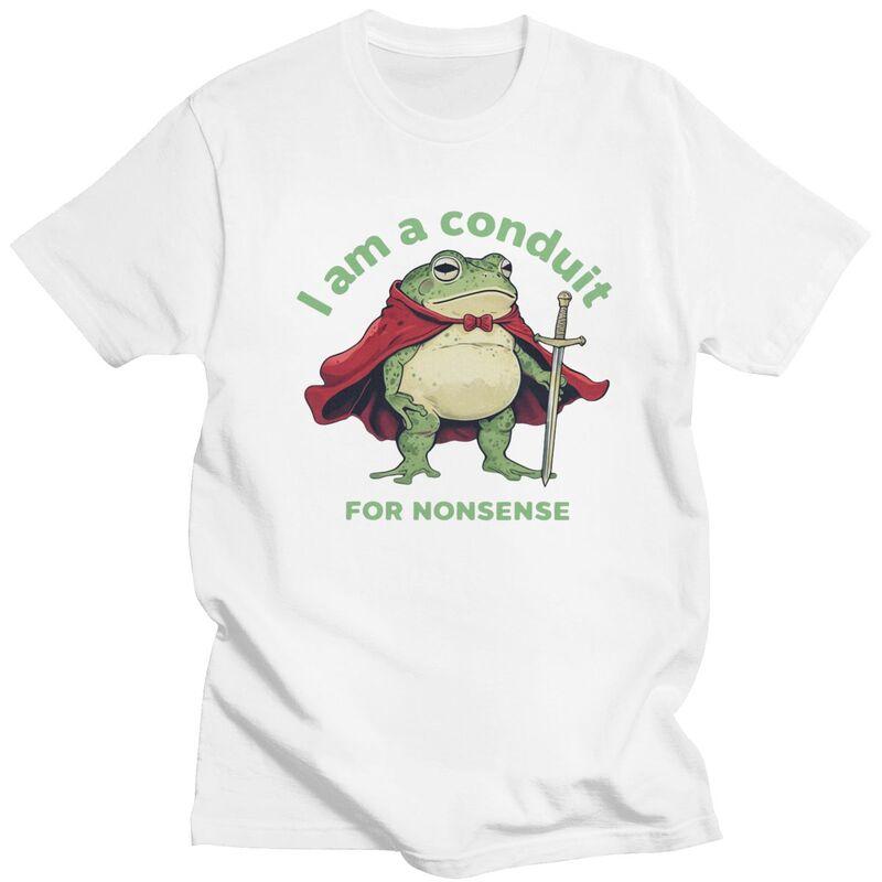 I Am A Conduit For Nonsense Funny Frog TShirt 100 Cotton Tee Tops Summer Round Neck Tshirts Casual Short Sleeve Clothes